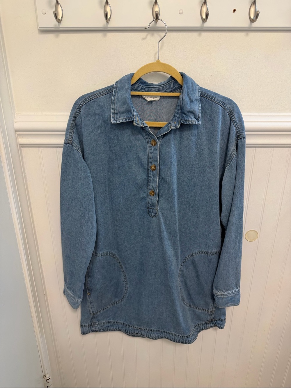 Blu Pepper Light Blue Denim Mini Dress